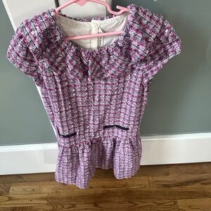 Janie and Jack Pink Plaid Kids Blouse